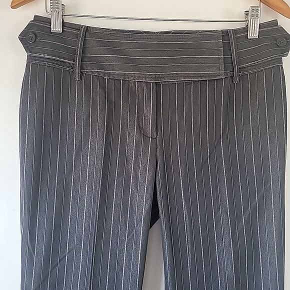 Body by Victoria Dress Pant Wide Leg Pinstripe Women's 8 Short Pants Slacks - Picture 3 of 9